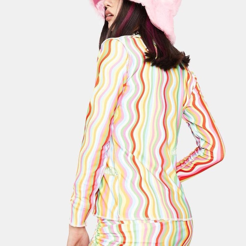 O'mighty Multicolor Wavy Button Down Shirt - image 4